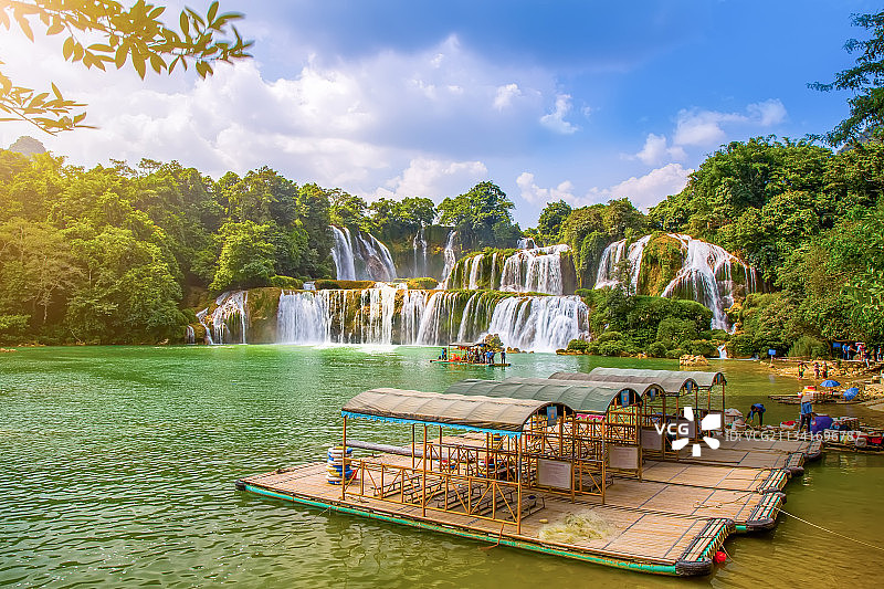 广西德天瀑布自然风景图片素材