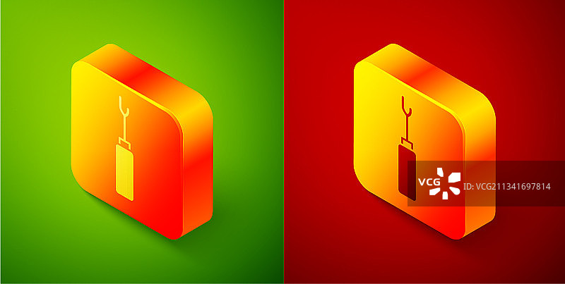 2.5D带木柄的锥子工具图标图片素材