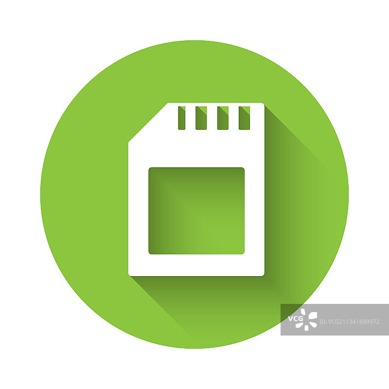 带长阴影的白色SD卡图标图片素材