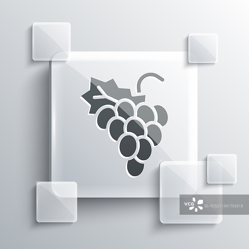 灰色背景上的灰色葡萄柚图标图片素材