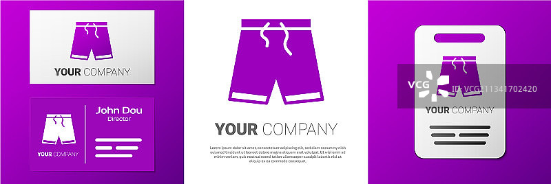 白色背景上的泳裤图标标志图片素材