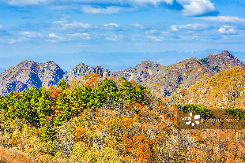 北京平谷大华山的秋景图片素材