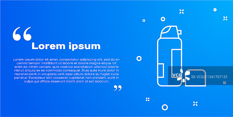 蓝色背景上的白色剃须泡沫啫喱图标图片素材