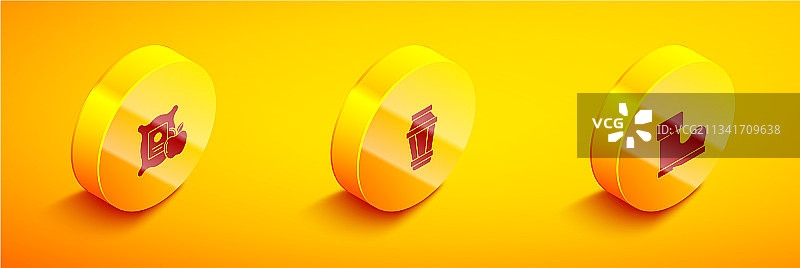 2.5D麻袋里的苹果花园灯具套装图片素材