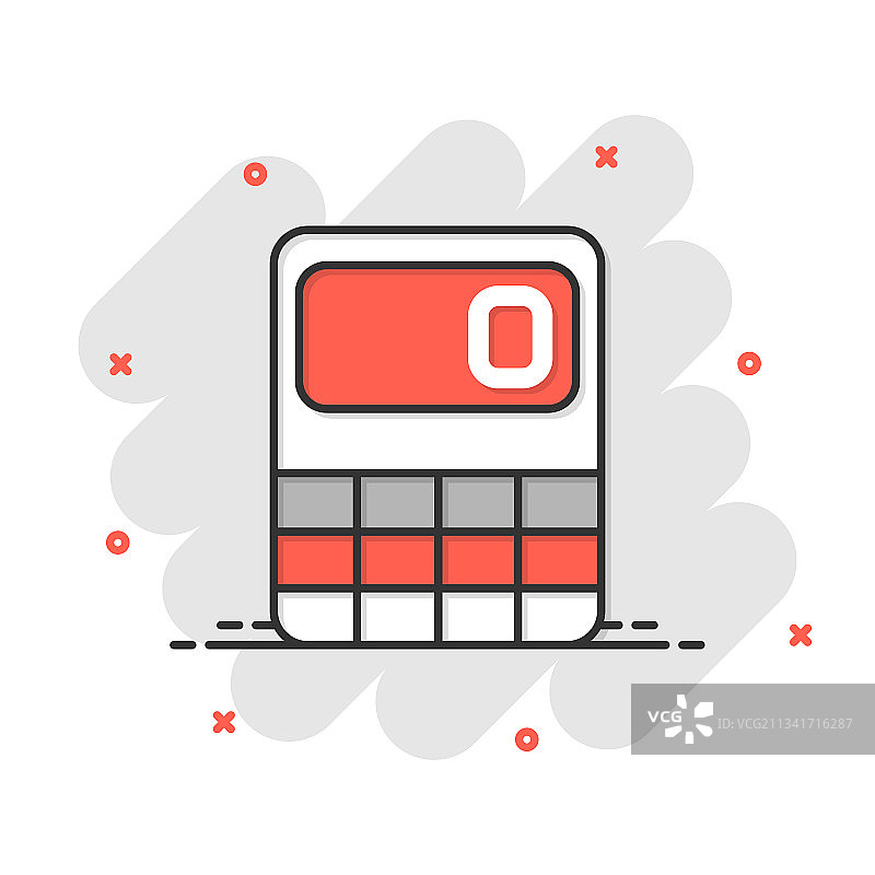 漫画风格计算器图标图片素材