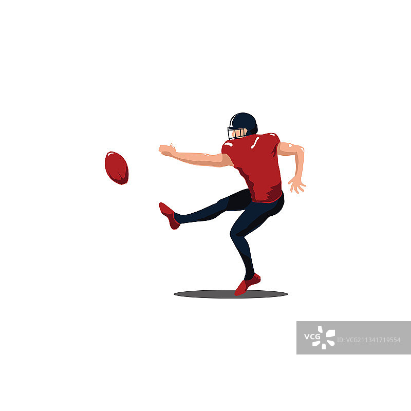 运动男人在足球比赛中踢球图片素材