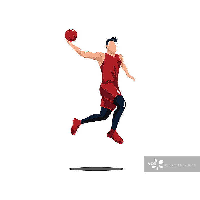 篮球运动员扣篮图片素材