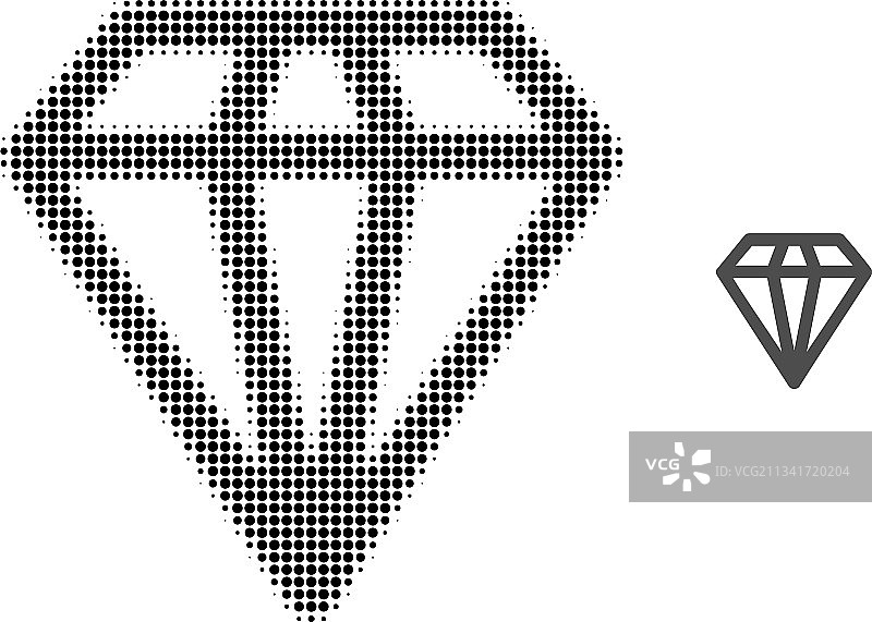 钻石半色调点状图标图片素材