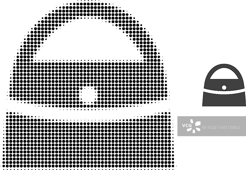 购物袋半色调点状图标图片素材