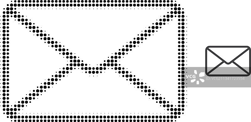信封半色调点状图标图片素材