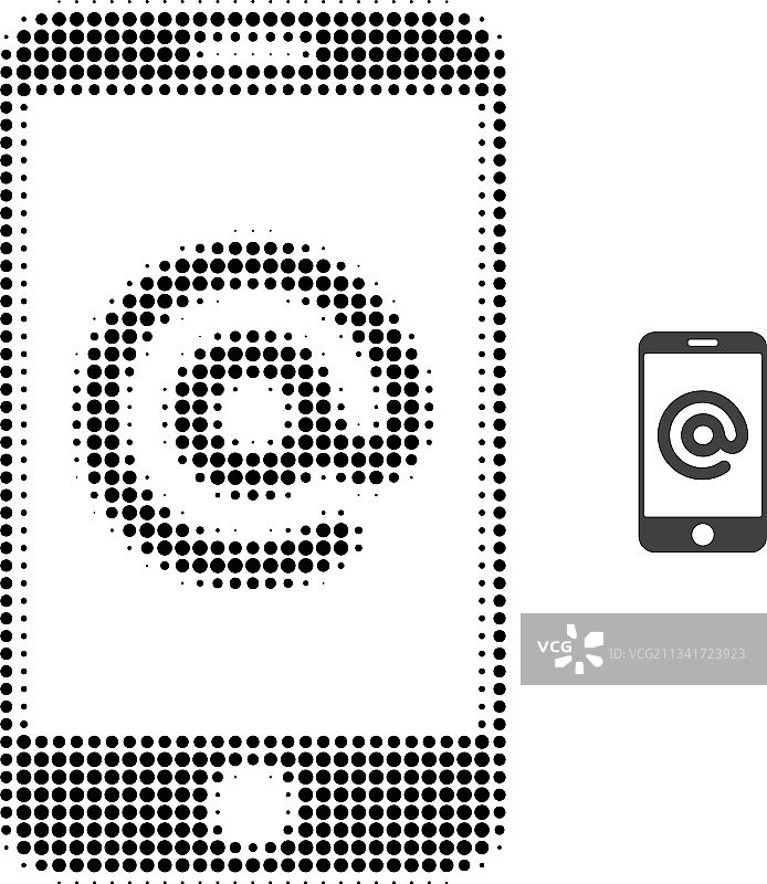 智能手机地址半色调点图标图片素材