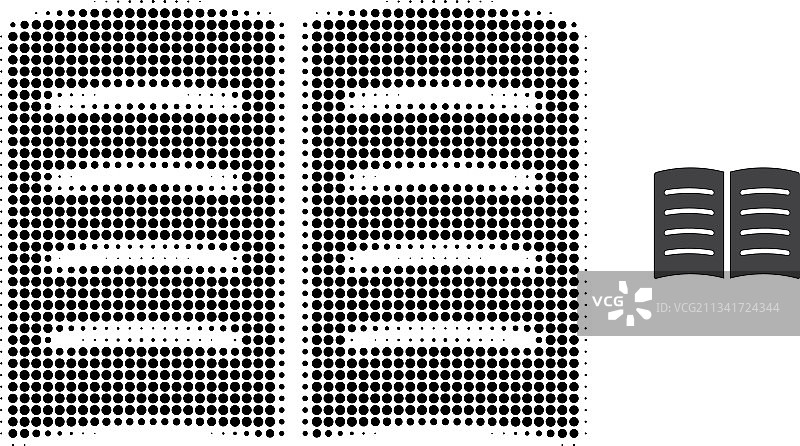 半色调点状打开的书本图标图片素材