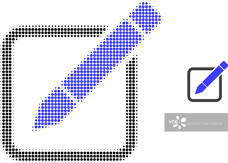 铅笔编辑半色调点状图标图片素材