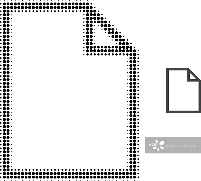 纸张半色调虚线图标图片素材