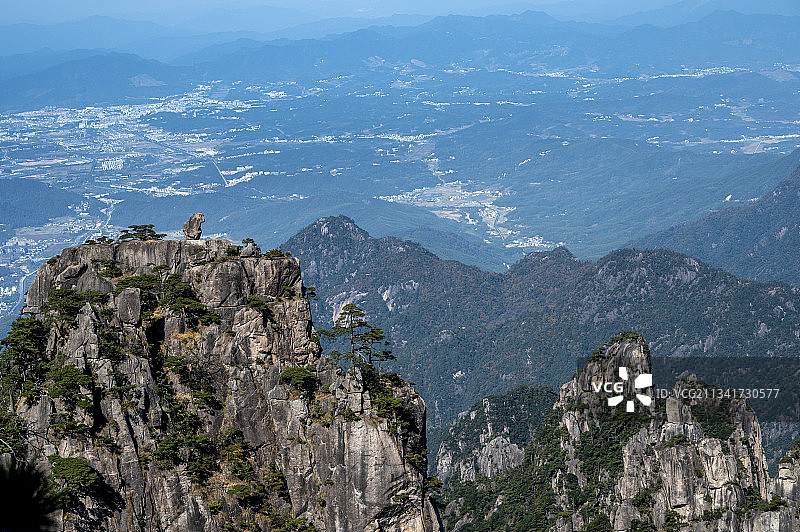 黄山猴子观海图片素材