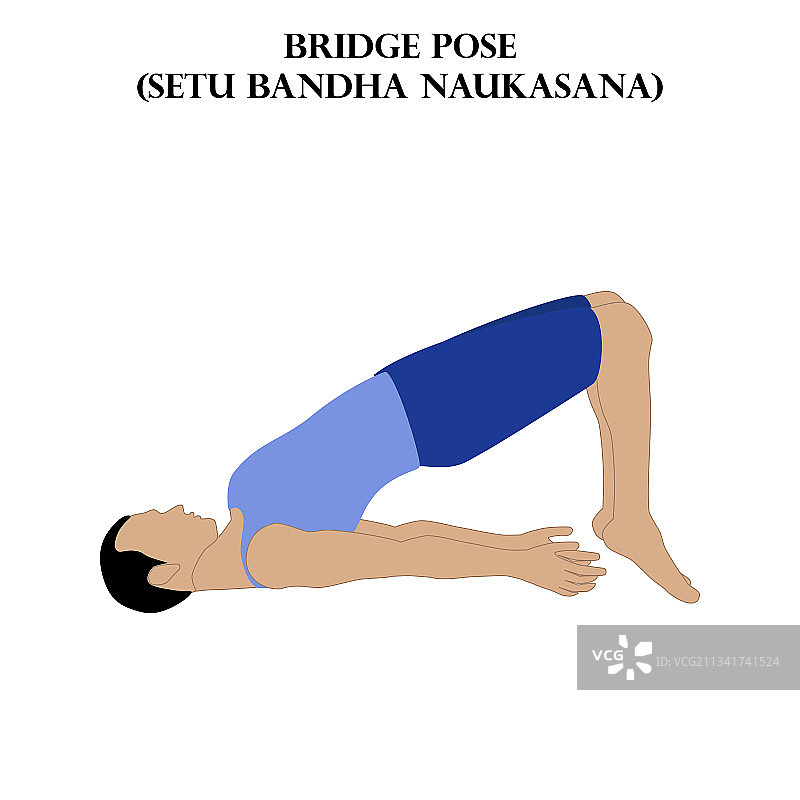 桥式瑜伽锻炼姿势图片素材