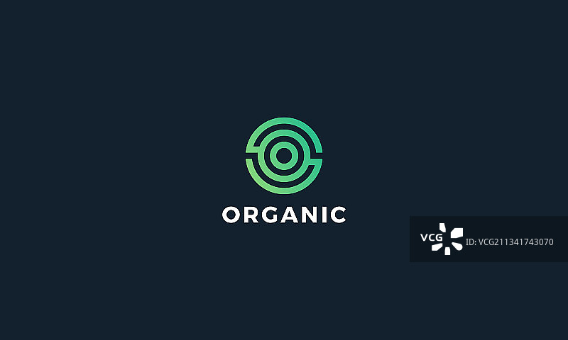 字母O绿色标志图片素材