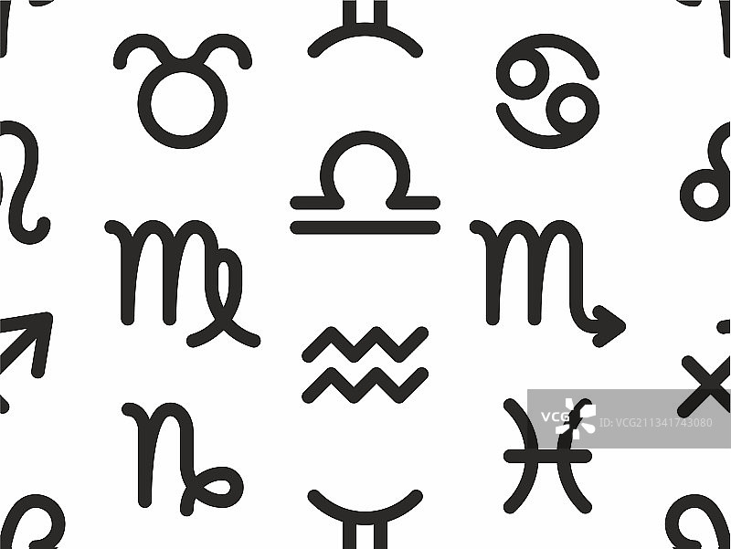 十二星座无缝图案图片素材