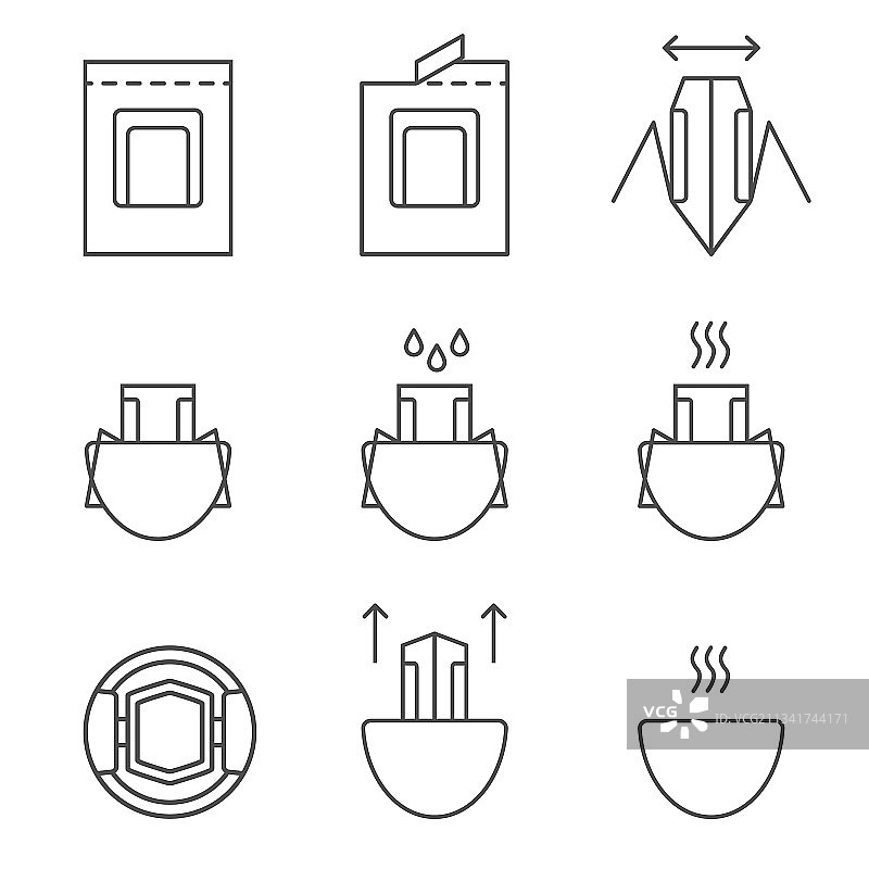 便捷式滴滤咖啡挂耳包套装图片素材