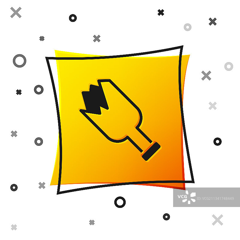 黑色碎瓶武器图标图片素材