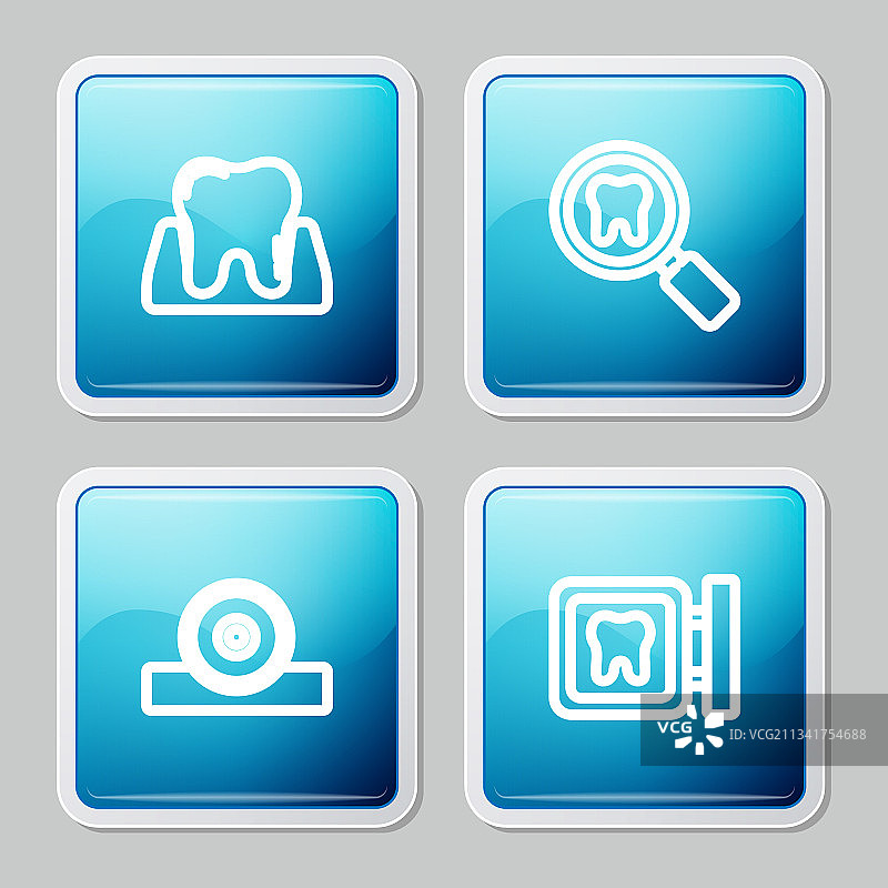 牙齿牙科搜索耳鼻喉科图标图片素材