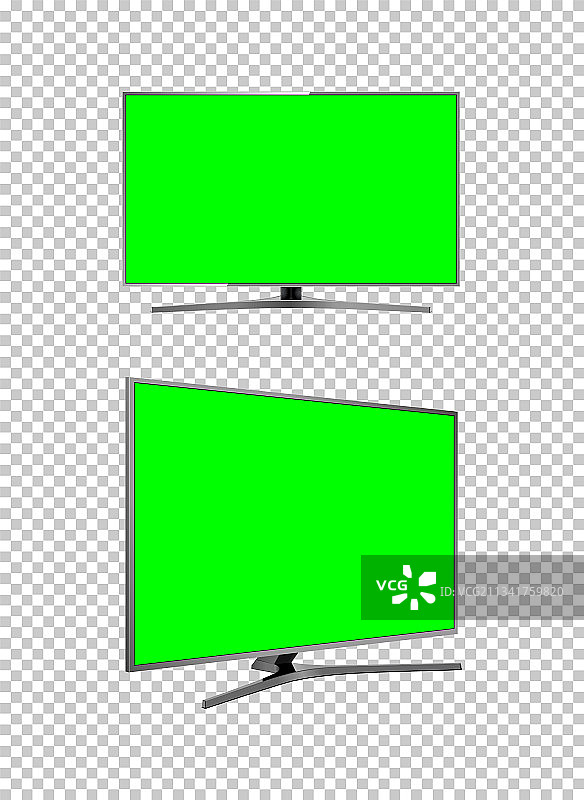 绿色电视液晶显示屏模型图片素材