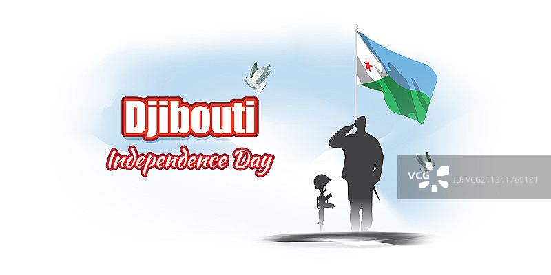 吉布提独立日快乐图片素材