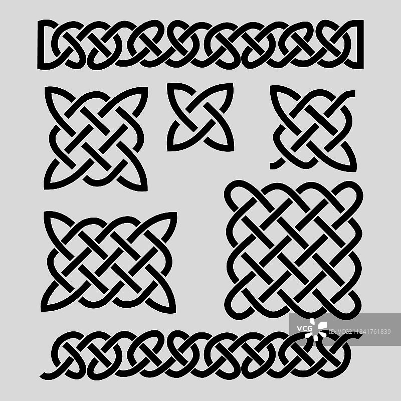凯尔特结图案和凯尔特元素素材图片素材