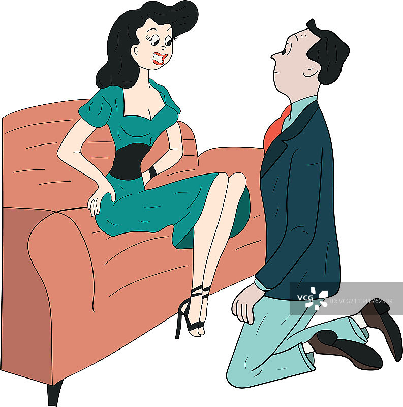 男人跪在女人面前图片素材