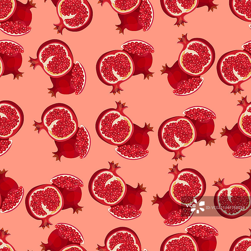 石榴无缝图案水果图片素材