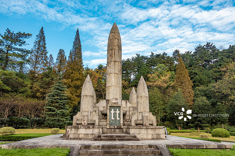 南岳衡山忠烈祠抗战纪念碑图片素材