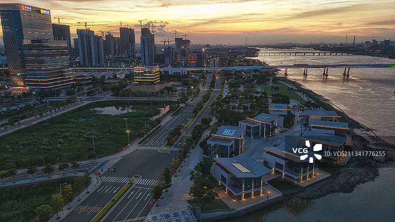 广州南沙灵山岛尖航拍图片素材