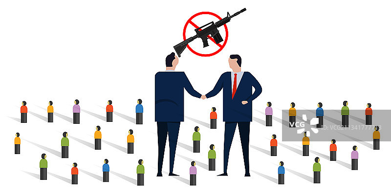 和平协议停火协议停止战争图片素材