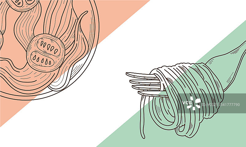 意大利面菜单图片素材