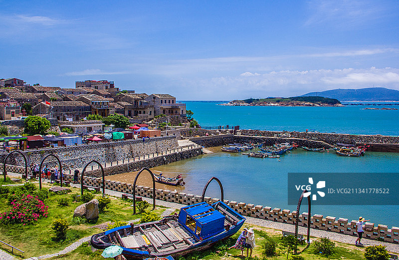 平潭北港石头厝图片素材