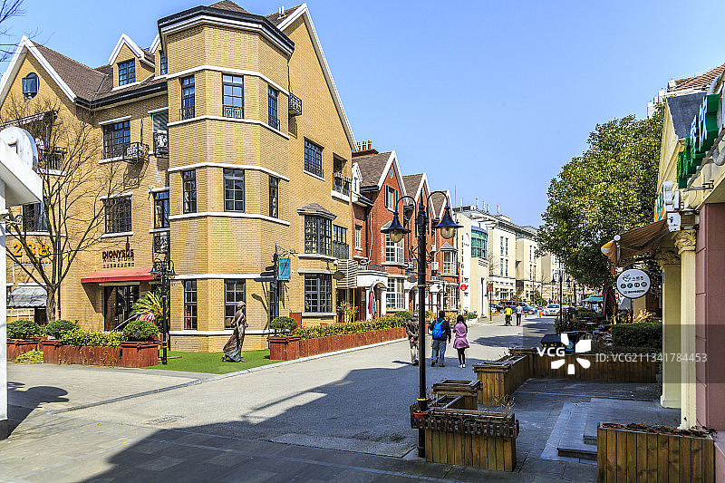 上海松江区泰晤士小镇街景图片素材