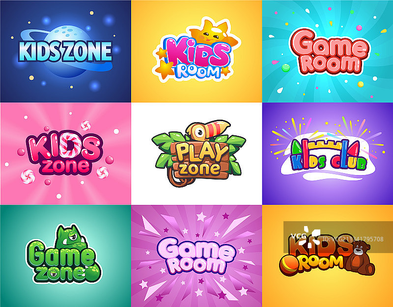 儿童游戏室卡通banner图片素材