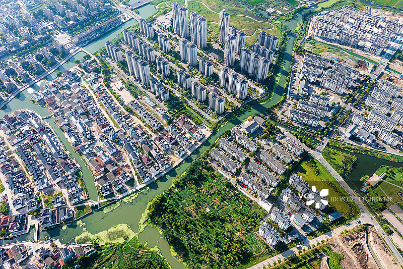 航拍苏州甪直古镇图片素材