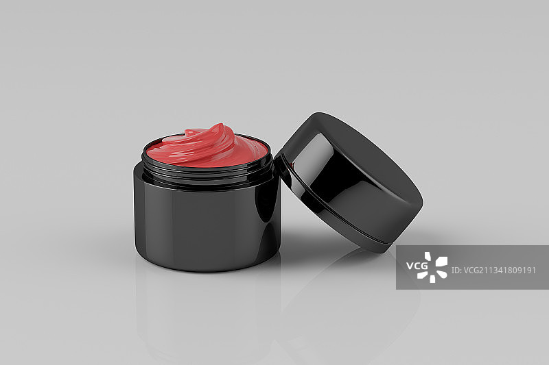 3D渲染的化妆品眼霜面膜图片素材