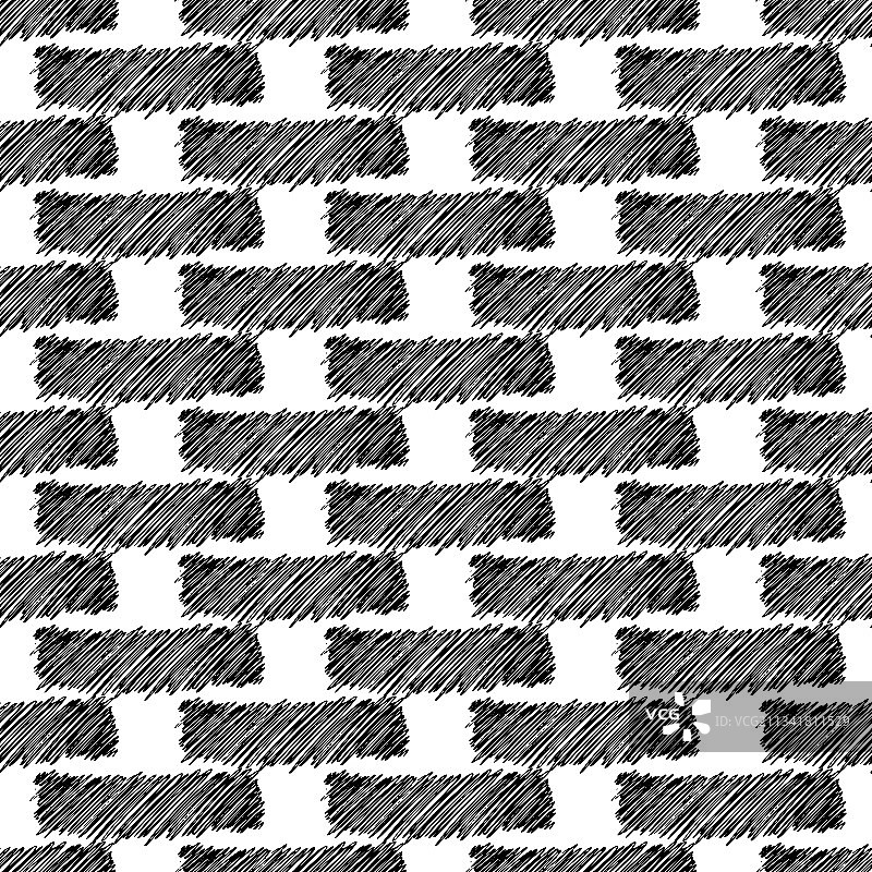 无缝模式与黑色铅笔笔触图片素材