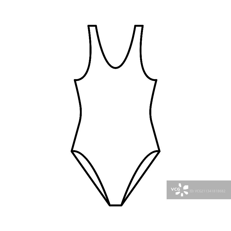 黑色简约泳衣图标图片素材