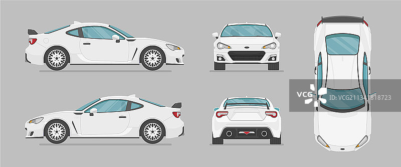 白色跑车图片素材