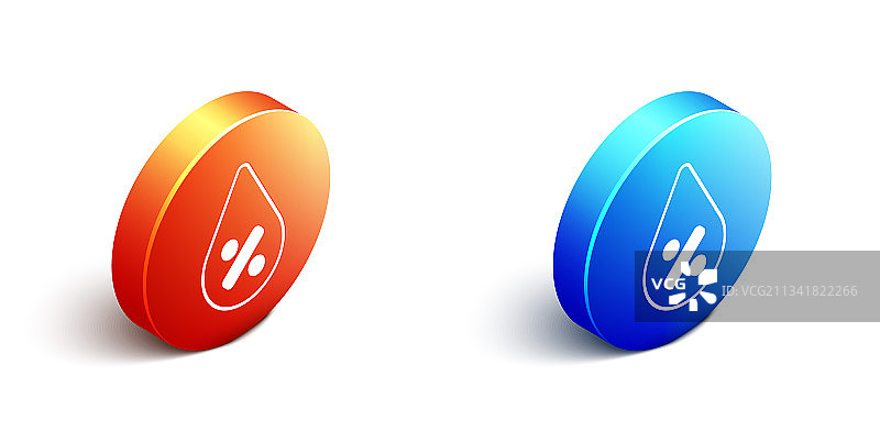 2.5D水滴百分比图标图片素材