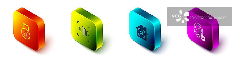 2.5D指纹锁语音套装图片素材