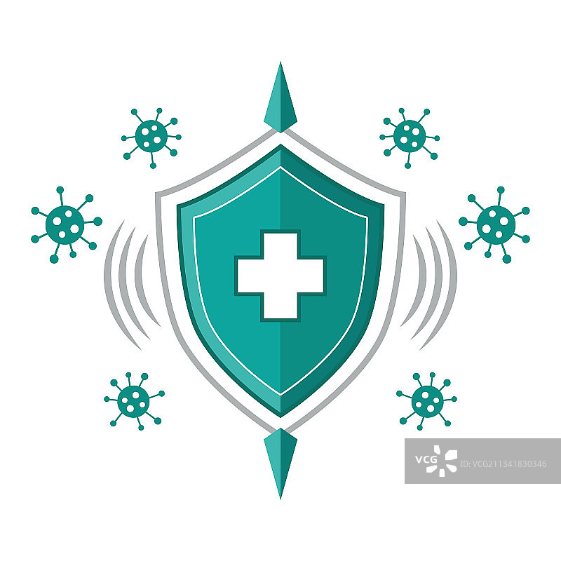 免疫系统图标：免疫医疗盾牌图片素材