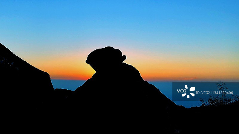 日落剪影图片素材