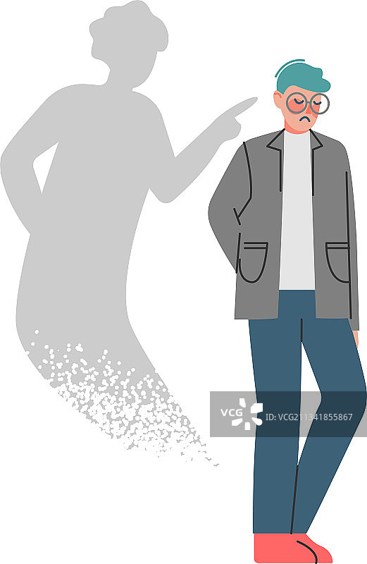 患有双相情感障碍，具有分裂型人格的男人图片素材