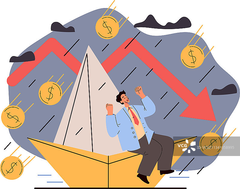 经济衰退金融危机商业图片素材