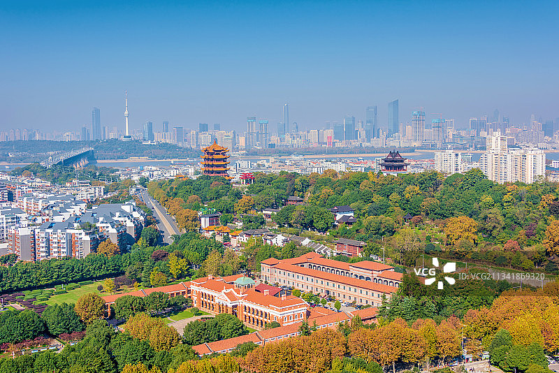 中国湖北武汉城市风光武昌起义军政府武昌红楼图片素材