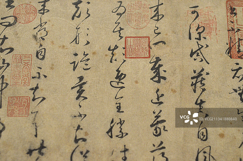 唐怀素论书帖卷图片素材